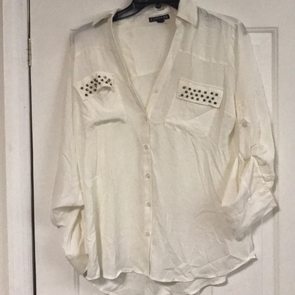 🔴Offers Accepted🔴 pink/white studded blouse